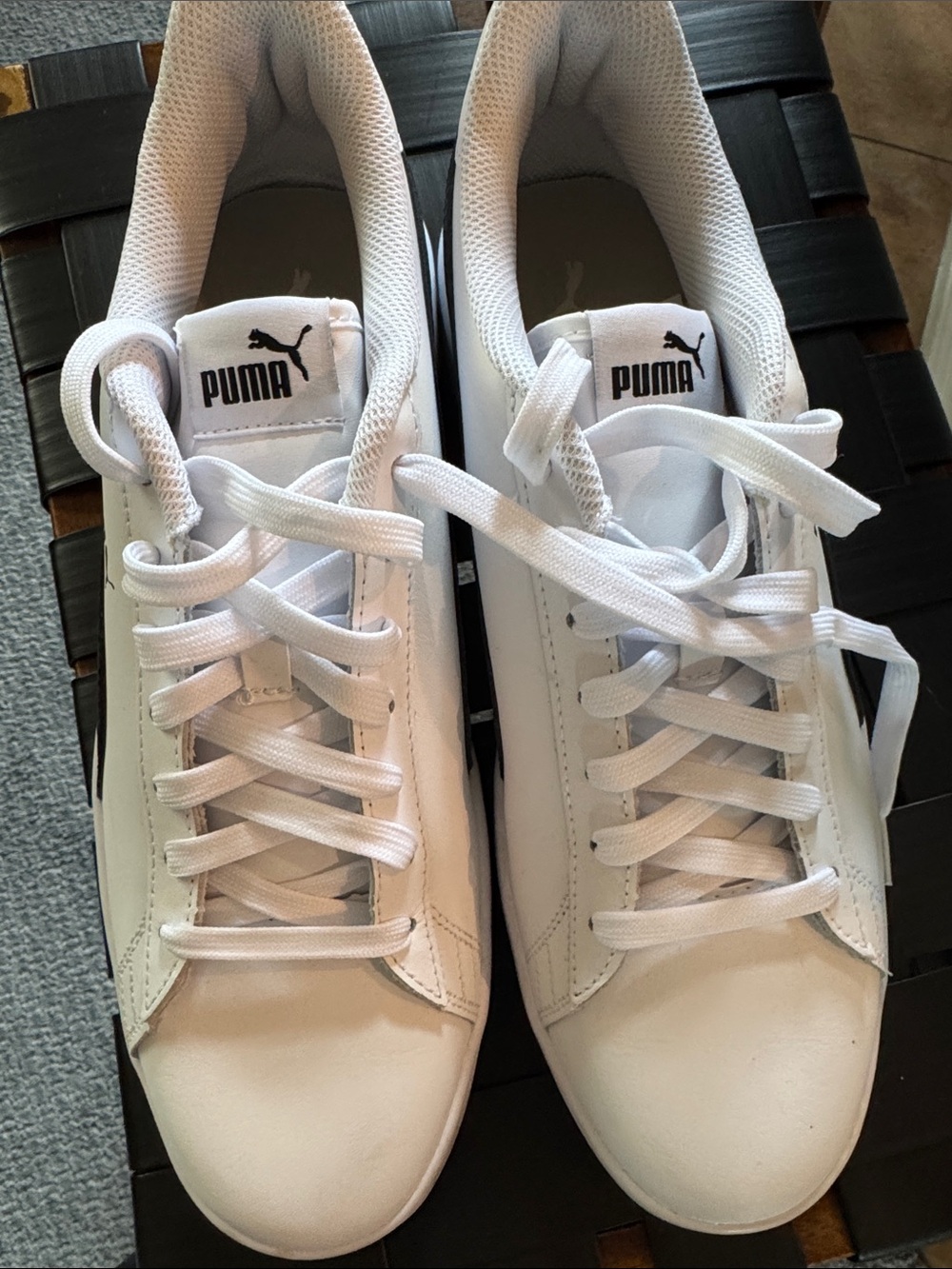 Puma White Women's Low-Top Lace-Up Sneakers